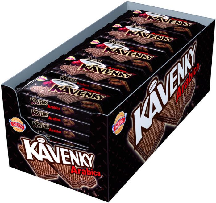 Kávenky Arabica Wafers with Coffee Cream Filling 50g (Box - 30pcs)